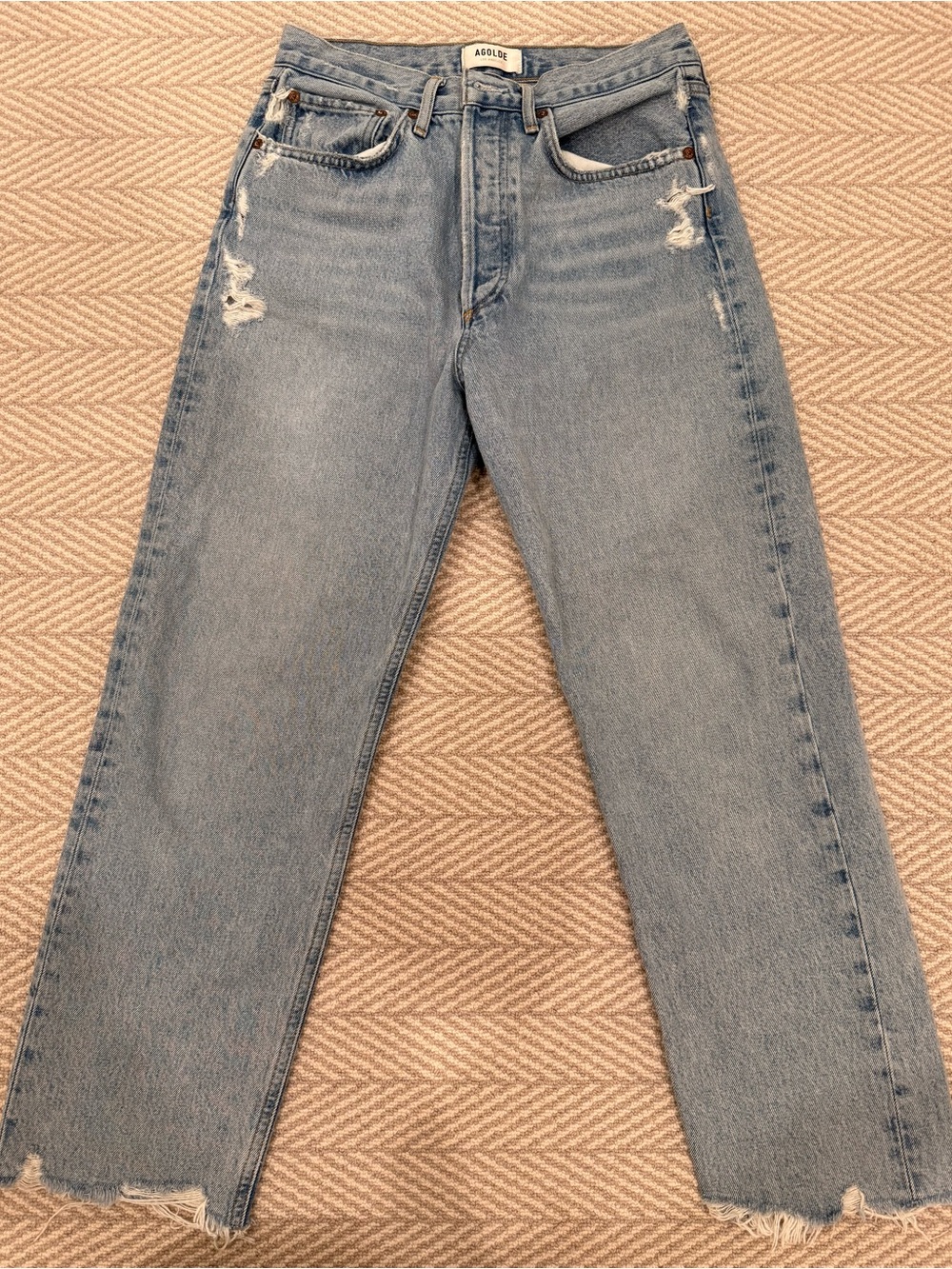 AGOLDE 90s Crop. High-Rise Straight Jeans
